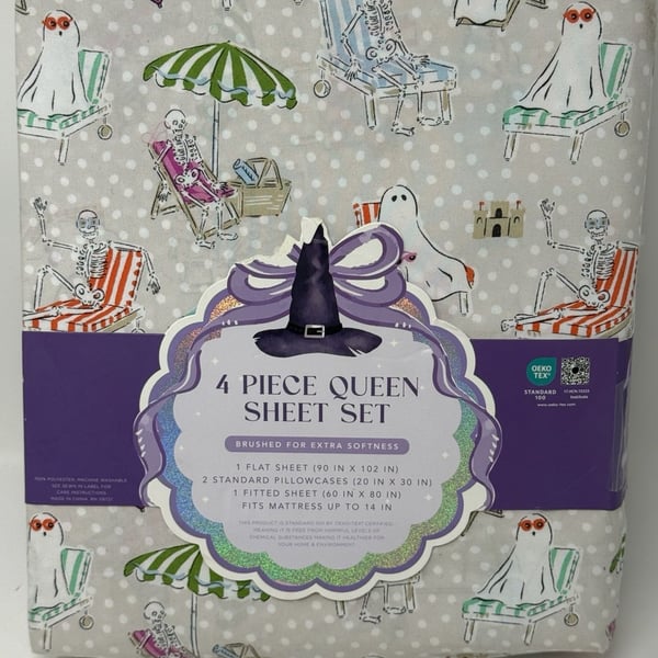 Willow Wonders Halloween Queen Sheet Set Queen Size