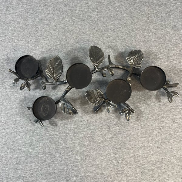 Discontinued Bath & Body Works Metal Leaves Branch 5 Votive Candle Holder