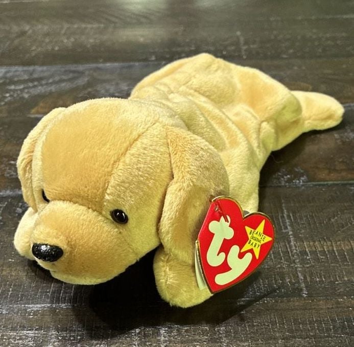 Ty Beanie Baby Fetch The Dog Golden Retriever Plush Stuffed Animal 1