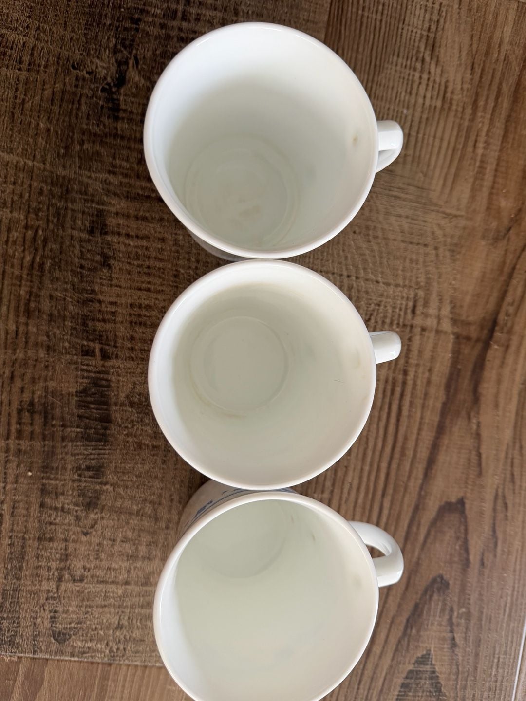 Corning Corelle Morning Blue Coffee Mugs Set of 3 Blue Floral USA Made 3