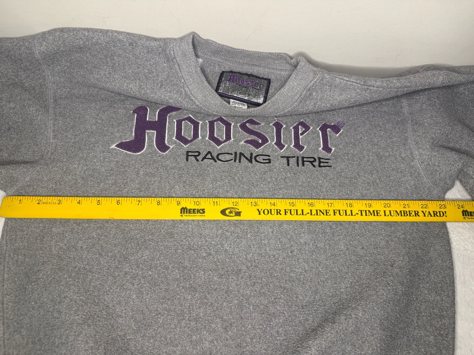 Hoosier Racing Tire Sweatshirt Gray Crewneck Pullover Size XL 6