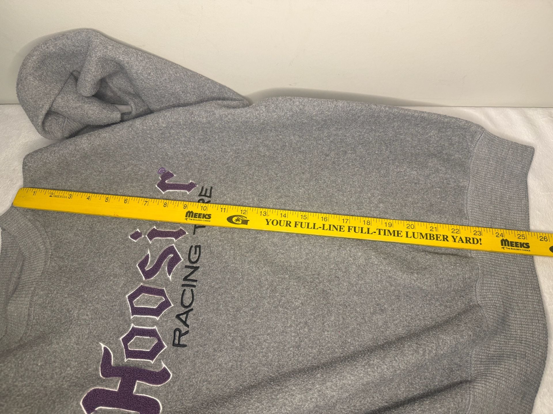 Hoosier Racing Tire Sweatshirt Gray Crewneck Pullover Size XL 10