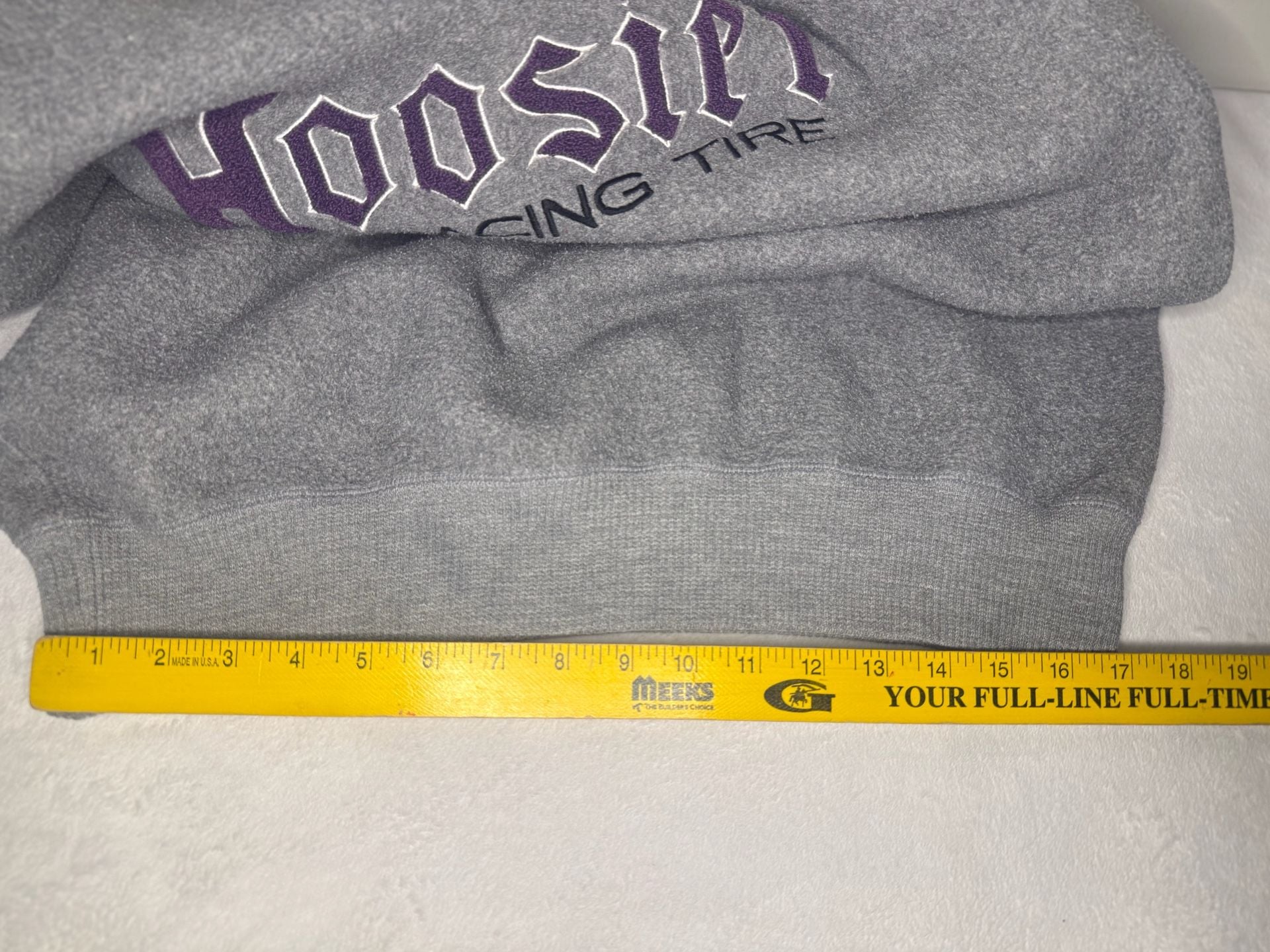 Hoosier Racing Tire Sweatshirt Gray Crewneck Pullover Size XL 12