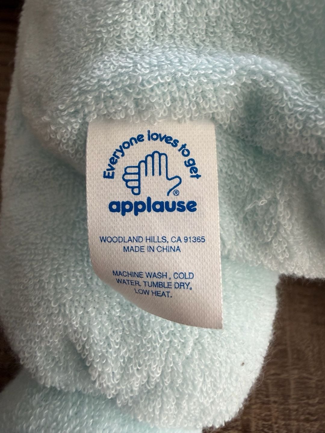Dakin Vintage New Precious Moments Terry Cloth Blue Baby My First Doll 1995 Avon 7