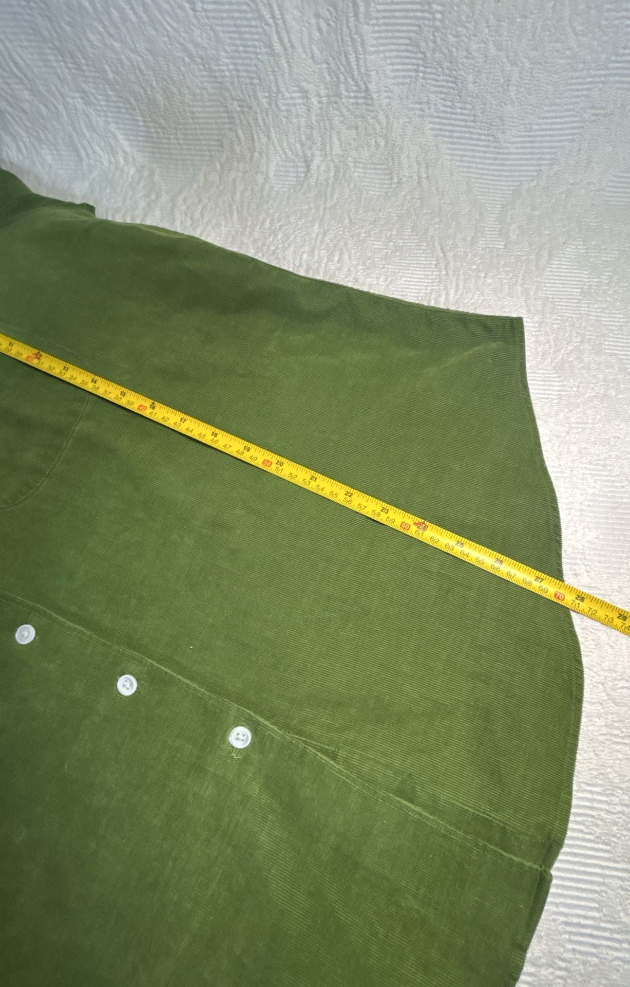 Facomnoble Green Corduroy Long Sleeve Button Down Shirt Size XL (322) 10
