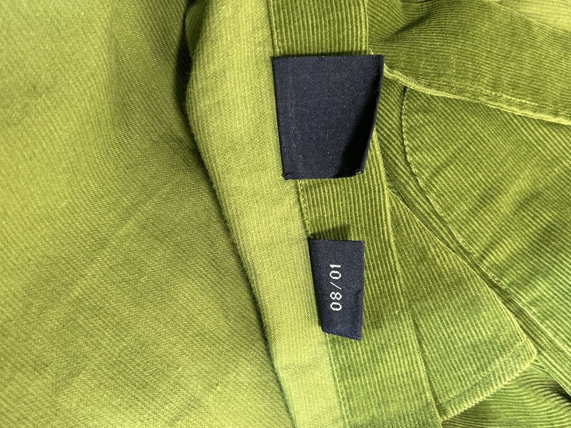 Facomnoble Green Corduroy Long Sleeve Button Down Shirt Size XL (322) 7