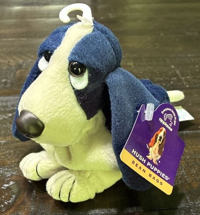 Applause Hush Puppies Bunting Blue Basset Hound Bean Bag Plush Toy New 1