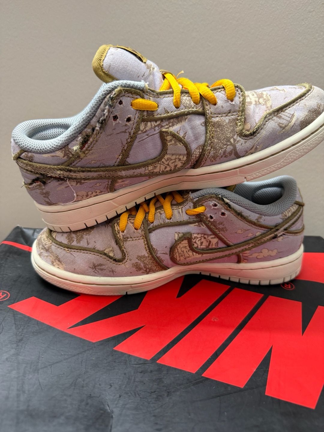 Nike SB Dunk Low Pro Pastoral Print Size 5Y Multicolor Sneakers 6