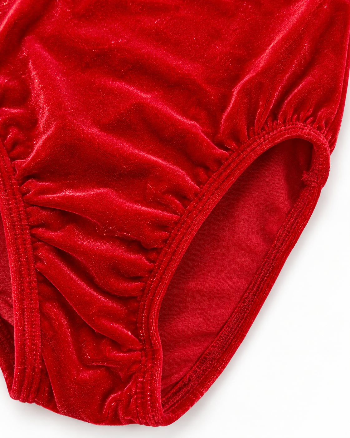 GK Elite Red Velvet Sparkle Gymnastics Leotard – Girls Large – Gold Stars 6