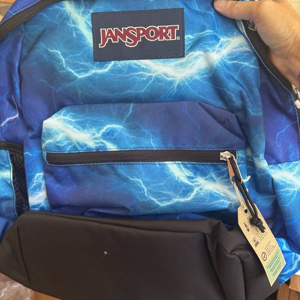 JanSport Cross Town Plus It's Electric Backpack New With Tags