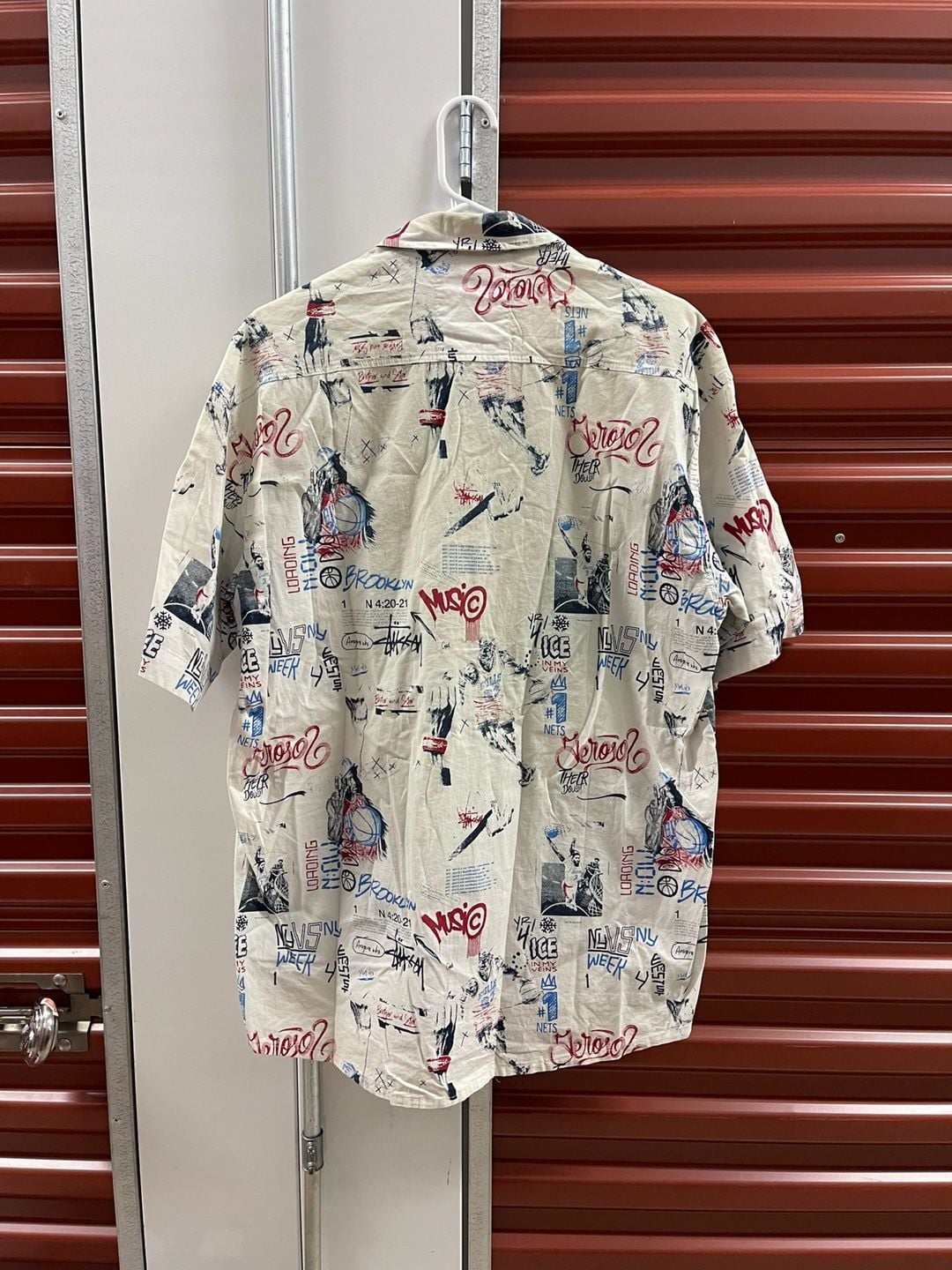 Vintage Stussy Stussy White Graphic Camp Collar Shirt XXL 6
