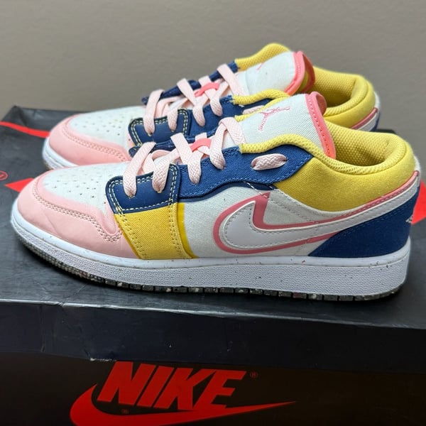 Air Jordan 1 Low SE GS Multi-Color Canvas 
