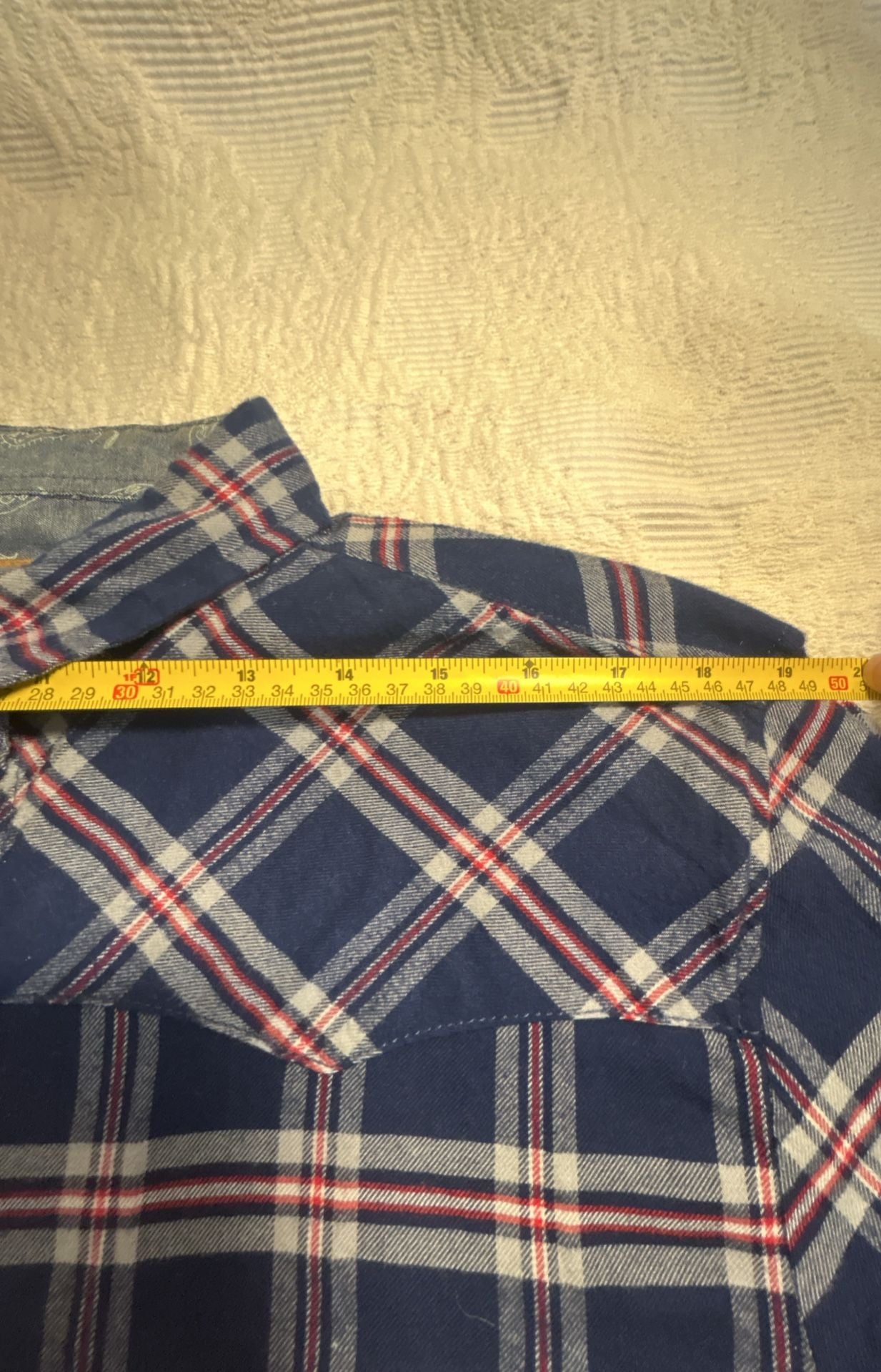Jachs Girlfriend Blue Plaid Flannel Long Sleeve Shirt pearl snaps Size XL (323) 8