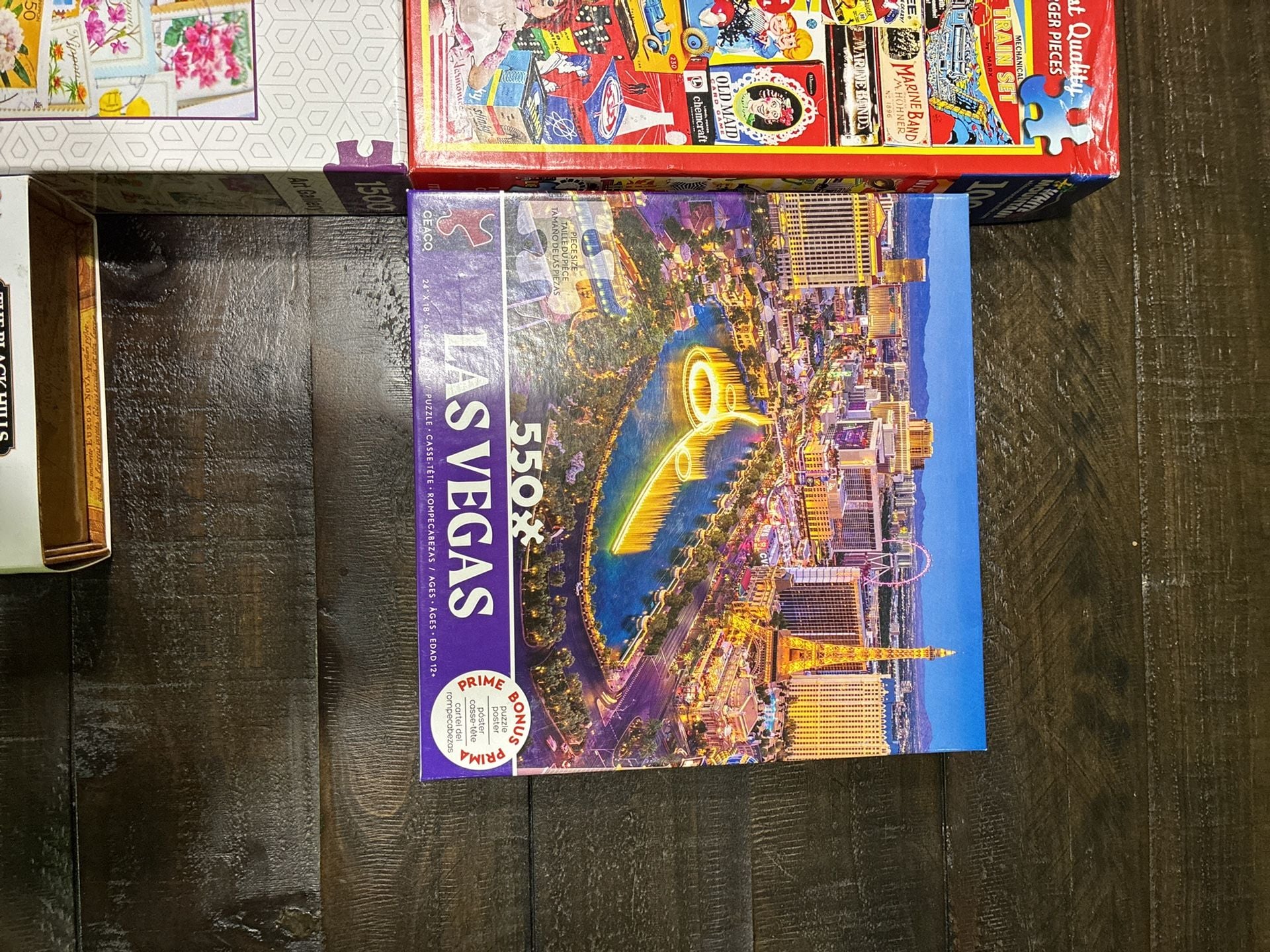 Set of 4 Complete Puzzles, 2 Brand New (Still Sealed), various brands 4