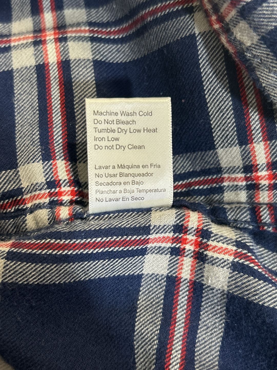 Jachs Girlfriend Blue Plaid Flannel Long Sleeve Shirt pearl snaps Size XL (323) 6