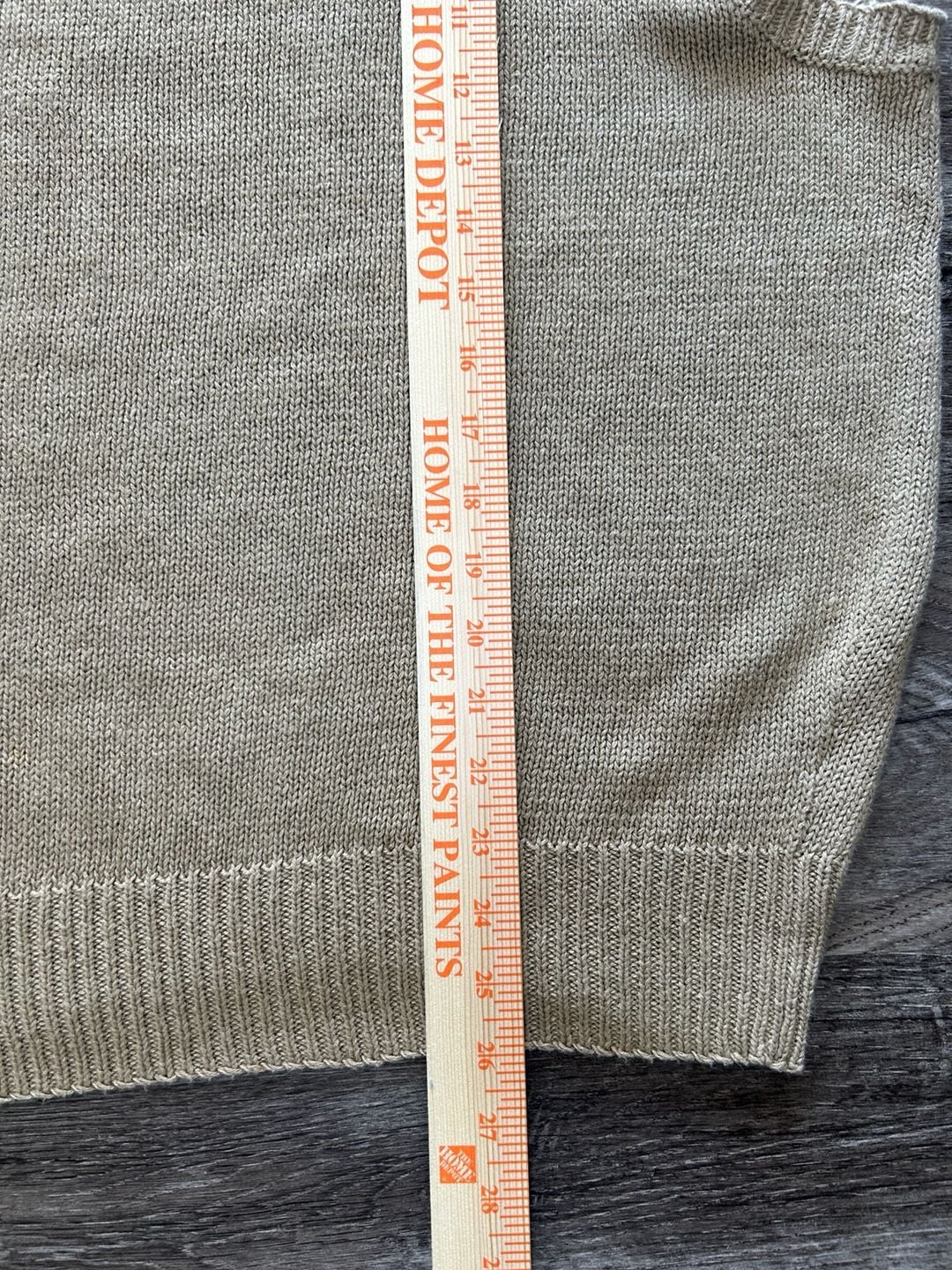 Polo By Ralph Lauren Sweater Vest Size L Tan Linen Cotton V-Neck 6