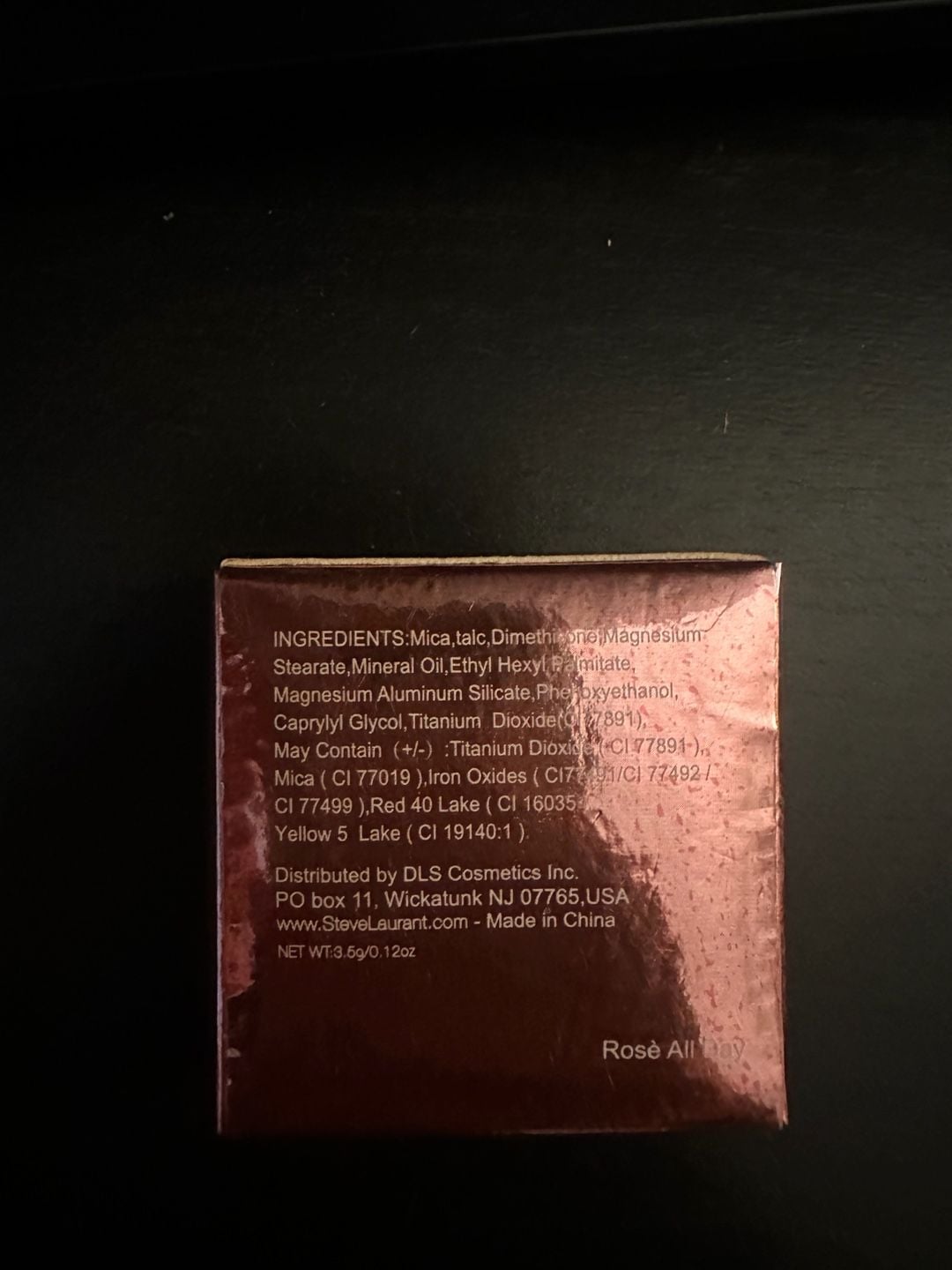 Steve Laurent Blush Rose All Day 0.12 oz Loose Powder Pigment 3