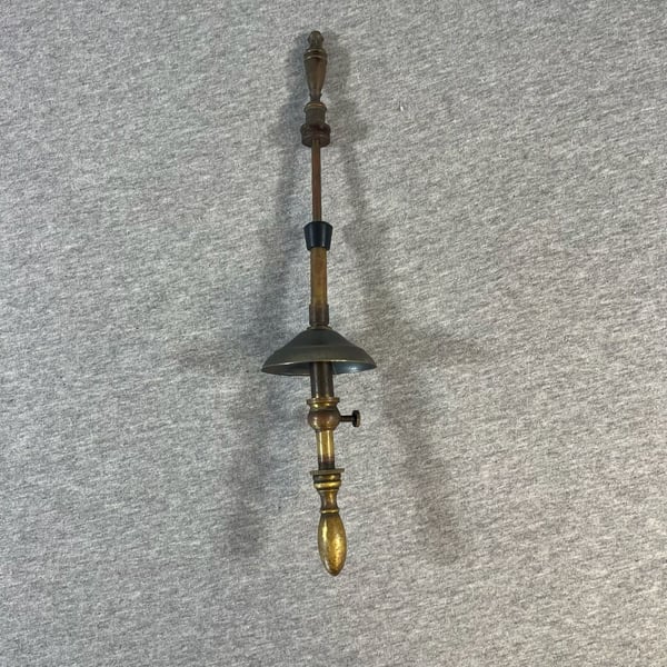 Vintage Brass Wall Sconce with Bell Shade and Adjustable Arm 13”