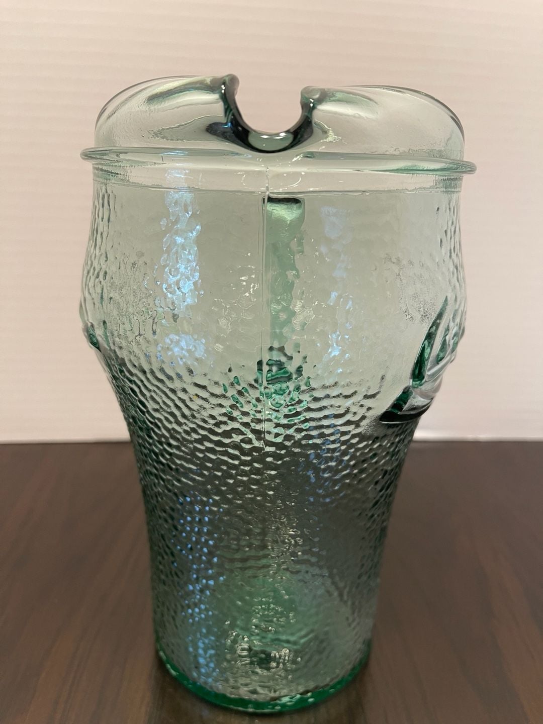 Coca-Cola Green Pebbled Glass Pitcher 64 Oz 4