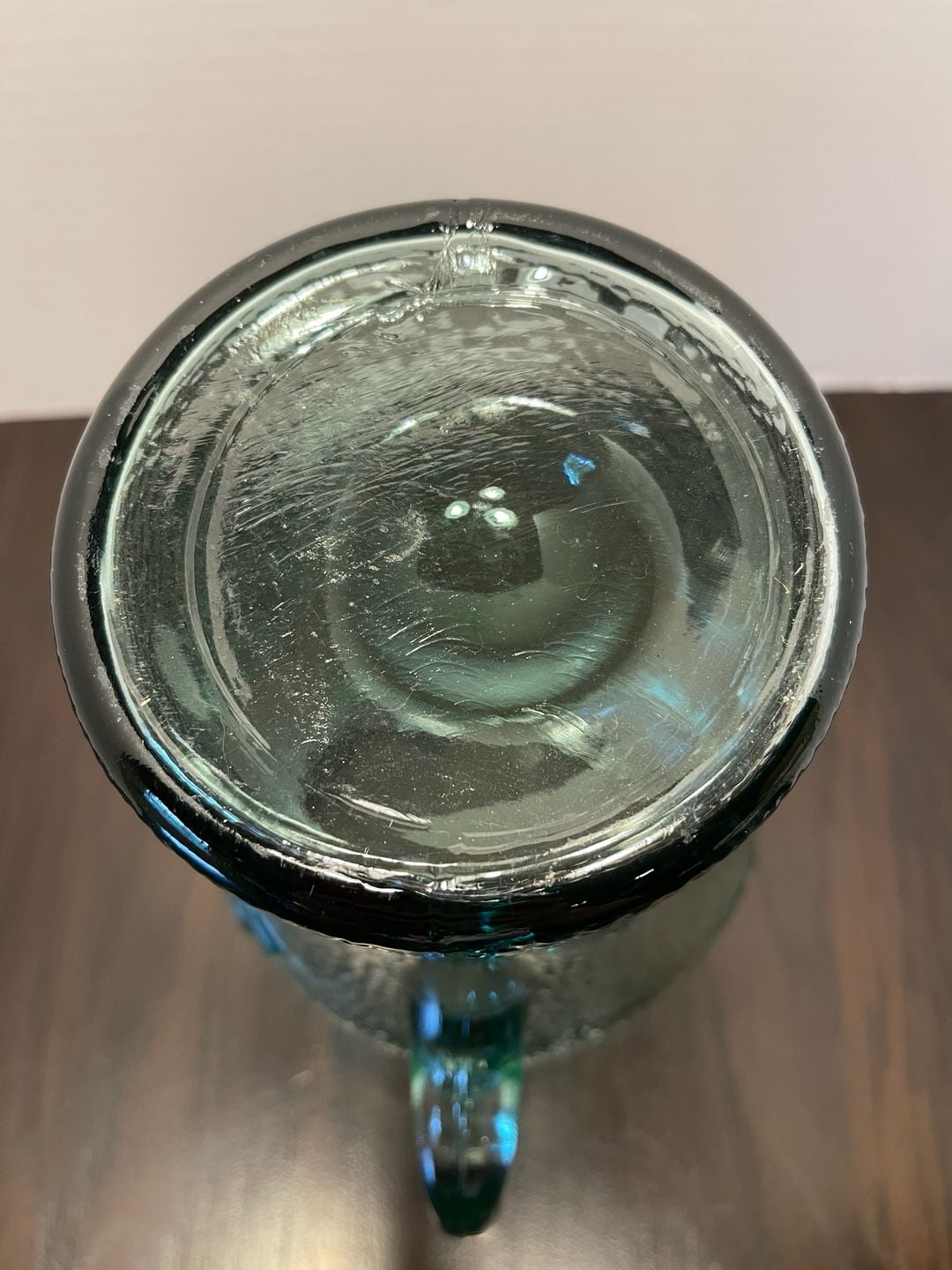Coca-Cola Green Pebbled Glass Pitcher 64 Oz 6