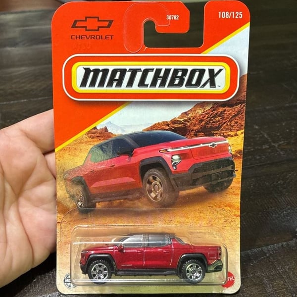 Matchbox 2024 Chevy Silverado EV Red Diecast Toy Truck 108/125