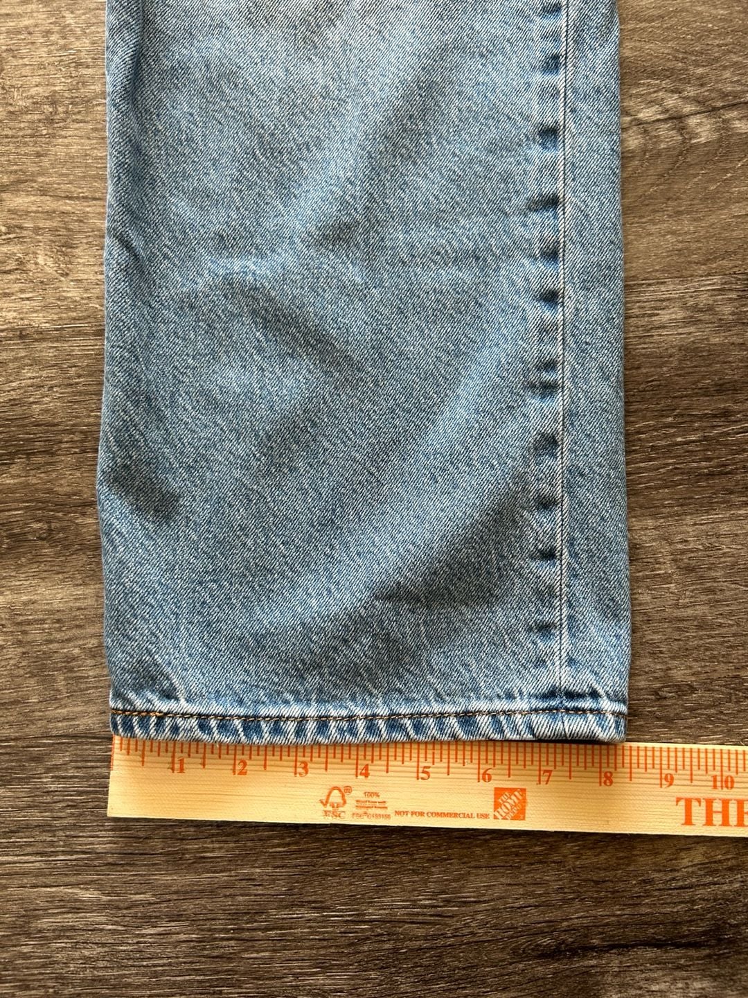 Levi's Ribcage Straight Ankle Size 32 Light Wash Denim Jeans 9
