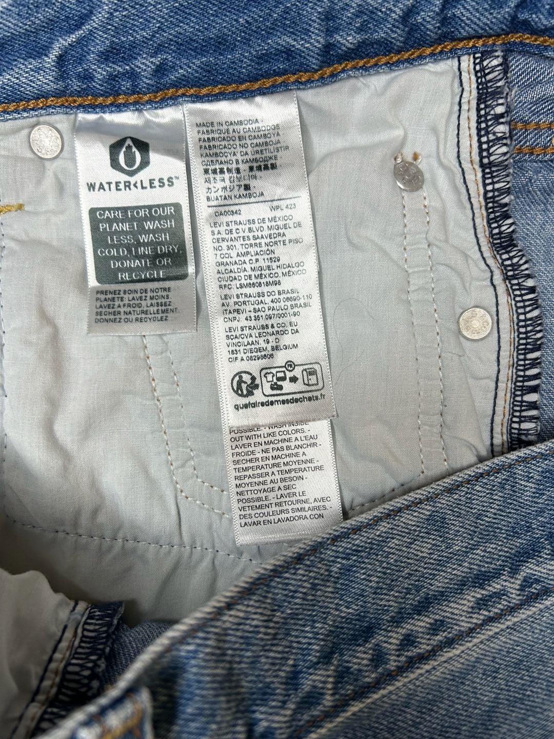 Levi's Ribcage Straight Ankle Size 32 Light Wash Denim Jeans 10