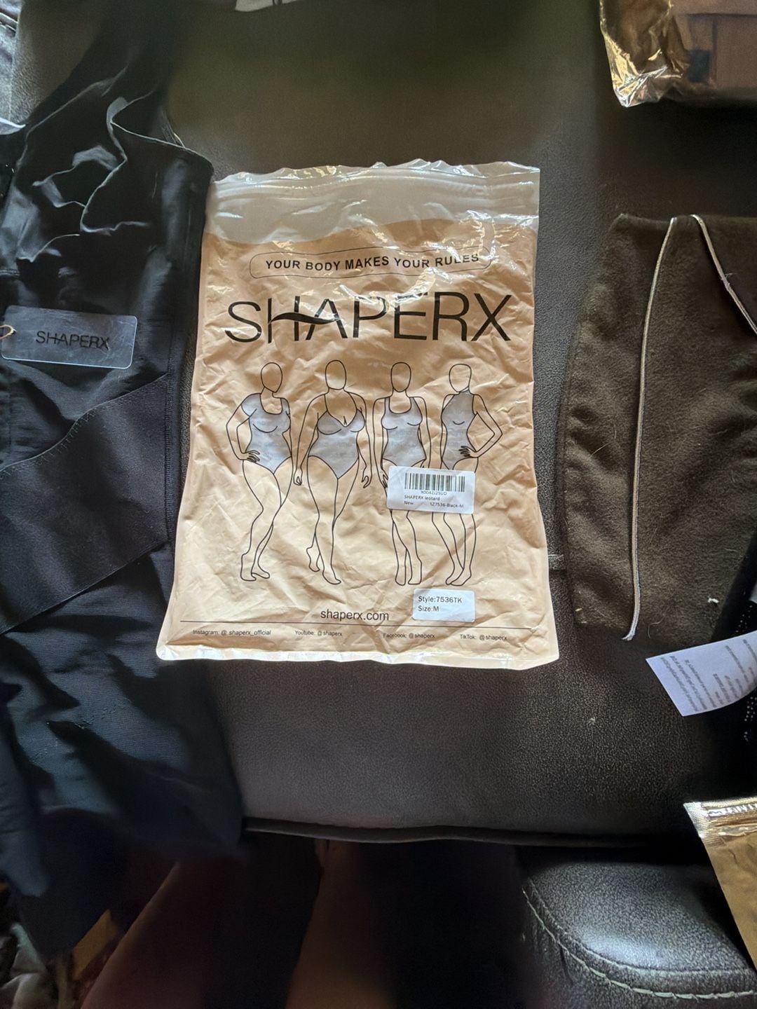 Shaperx Bodysuit Size M Black Tummy Control Shapewear 2