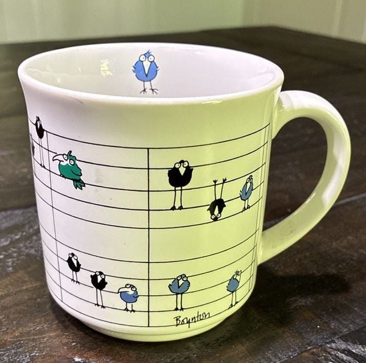 Sandra Boynton Music Notes Birds Coffee Mug Recycled Paper Products, 12 oz 1