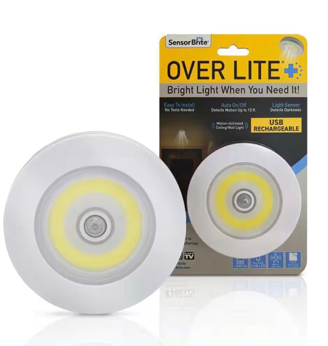 4PK SensorBrite Over Lite+ 300LM Motion Sensor USB Rechargeable LED Lights 5