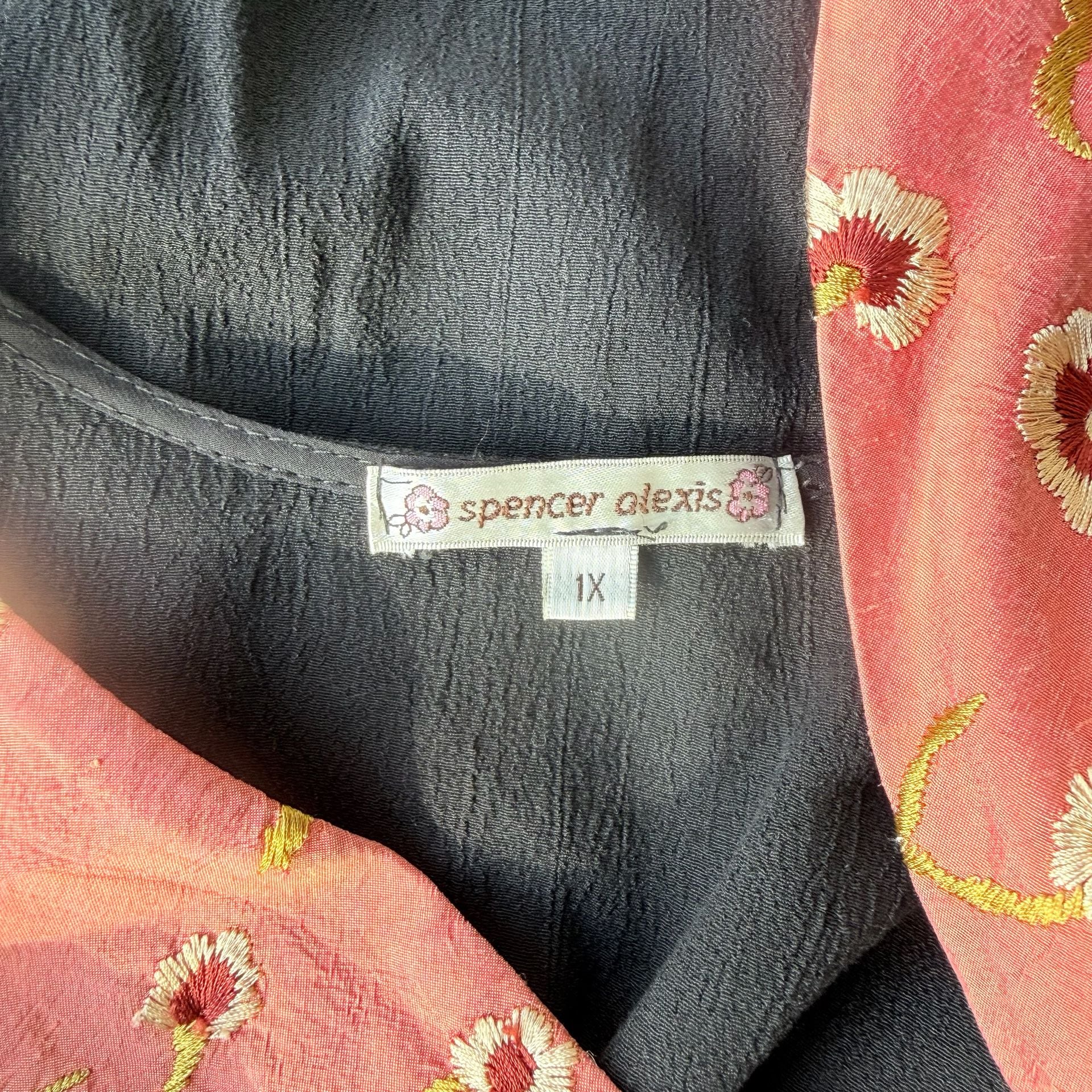 Vintage Spencer Alexis Embroidered Floral Kimono Cardigan 3