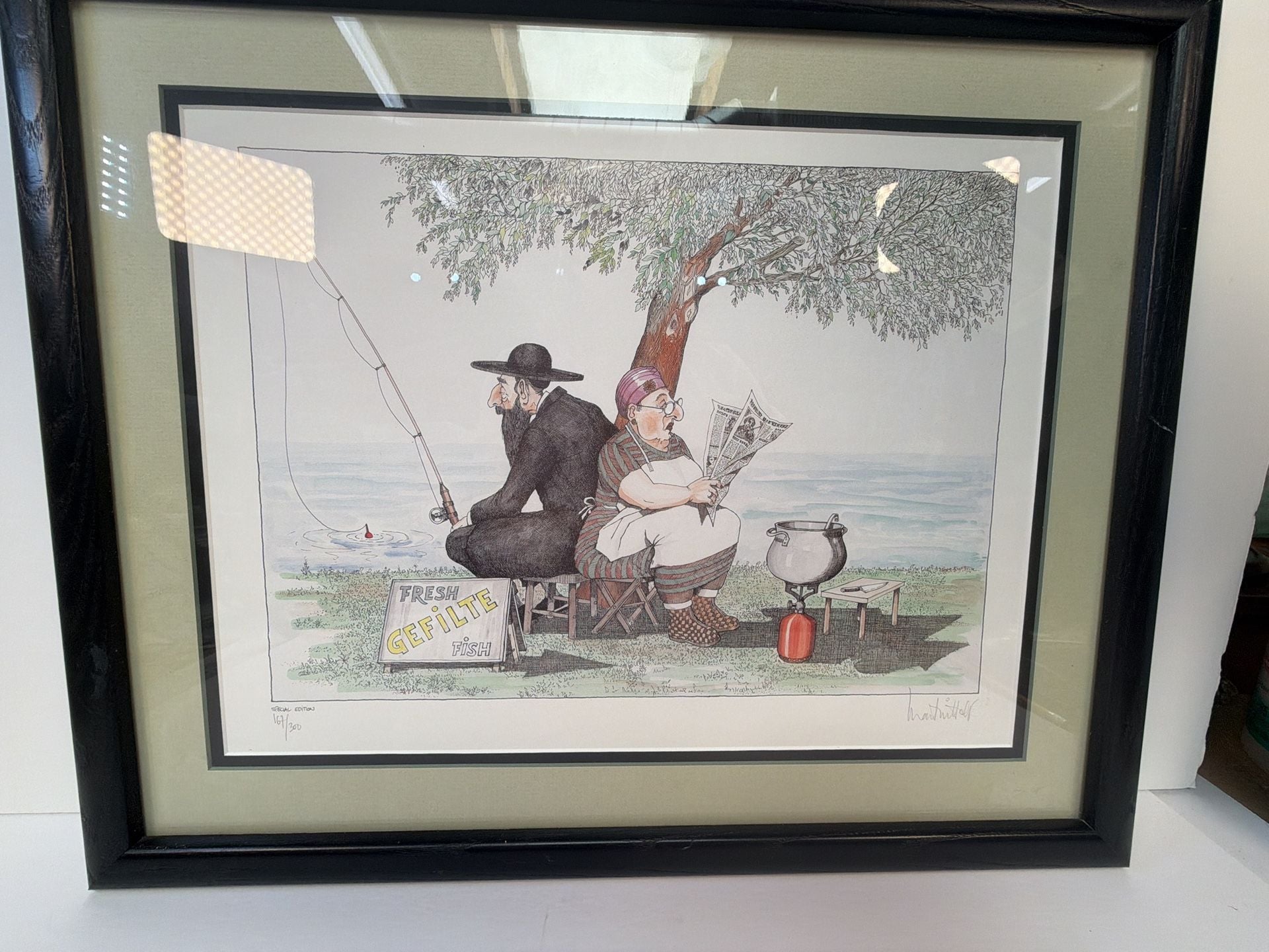 Martin Holt Fresh Gefilte Fish Limited Edition Print 167/300 Framed Art 2