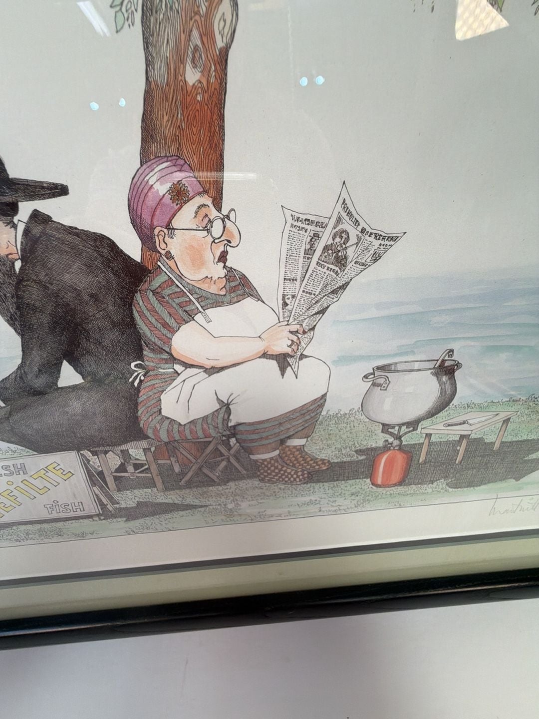 Martin Holt Fresh Gefilte Fish Limited Edition Print 167/300 Framed Art 5