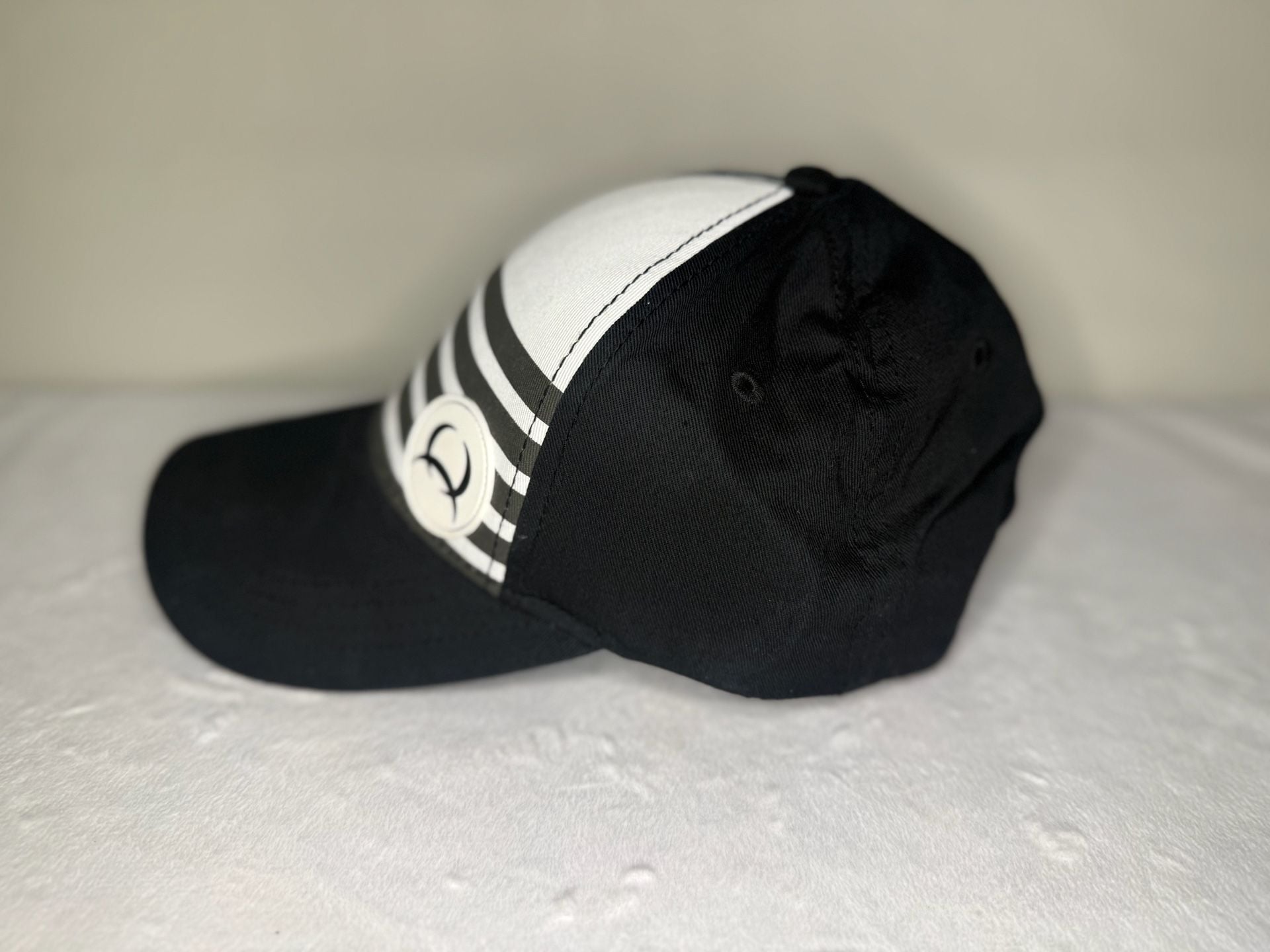 Cinch Men's Black and White Striped Trucker Cap with Logo Patch 5