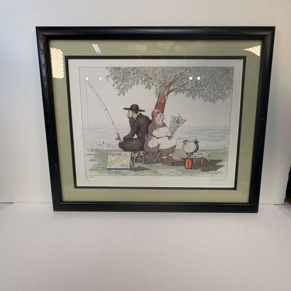 Martin Holt Fresh Gefilte Fish Limited Edition Print 167/300 Framed Art
