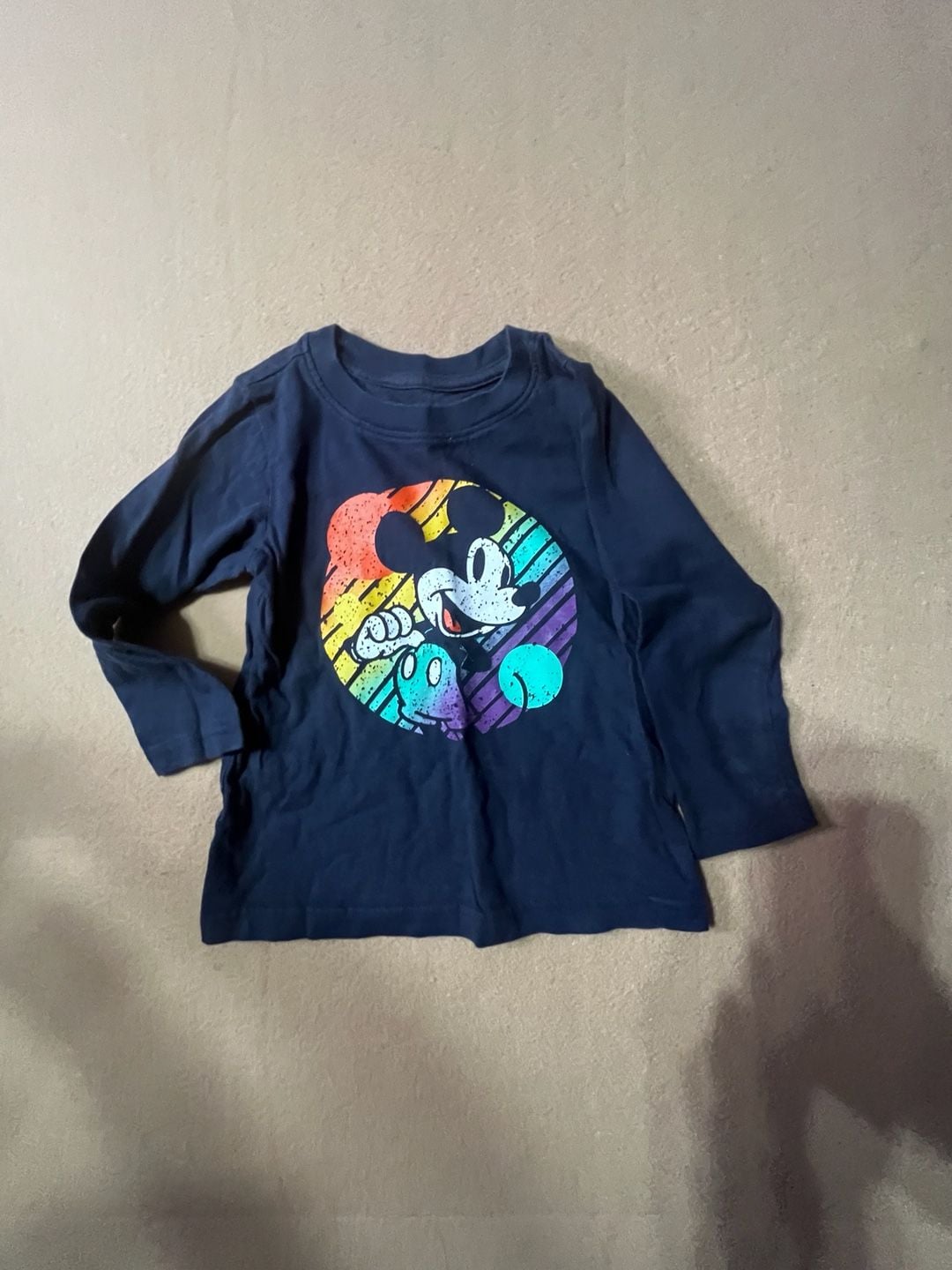 Disney Jumping Beans Mickey Mouse Rainbow Long Sleeve T-Shirt 24M 1