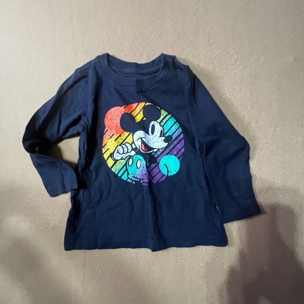 Disney Jumping Beans Mickey Mouse Rainbow Long Sleeve T-Shirt 24M