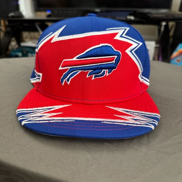New Era Buffalo Bills Break 59FIFTY Fitted Hat Size 7 1/8 Royal Red