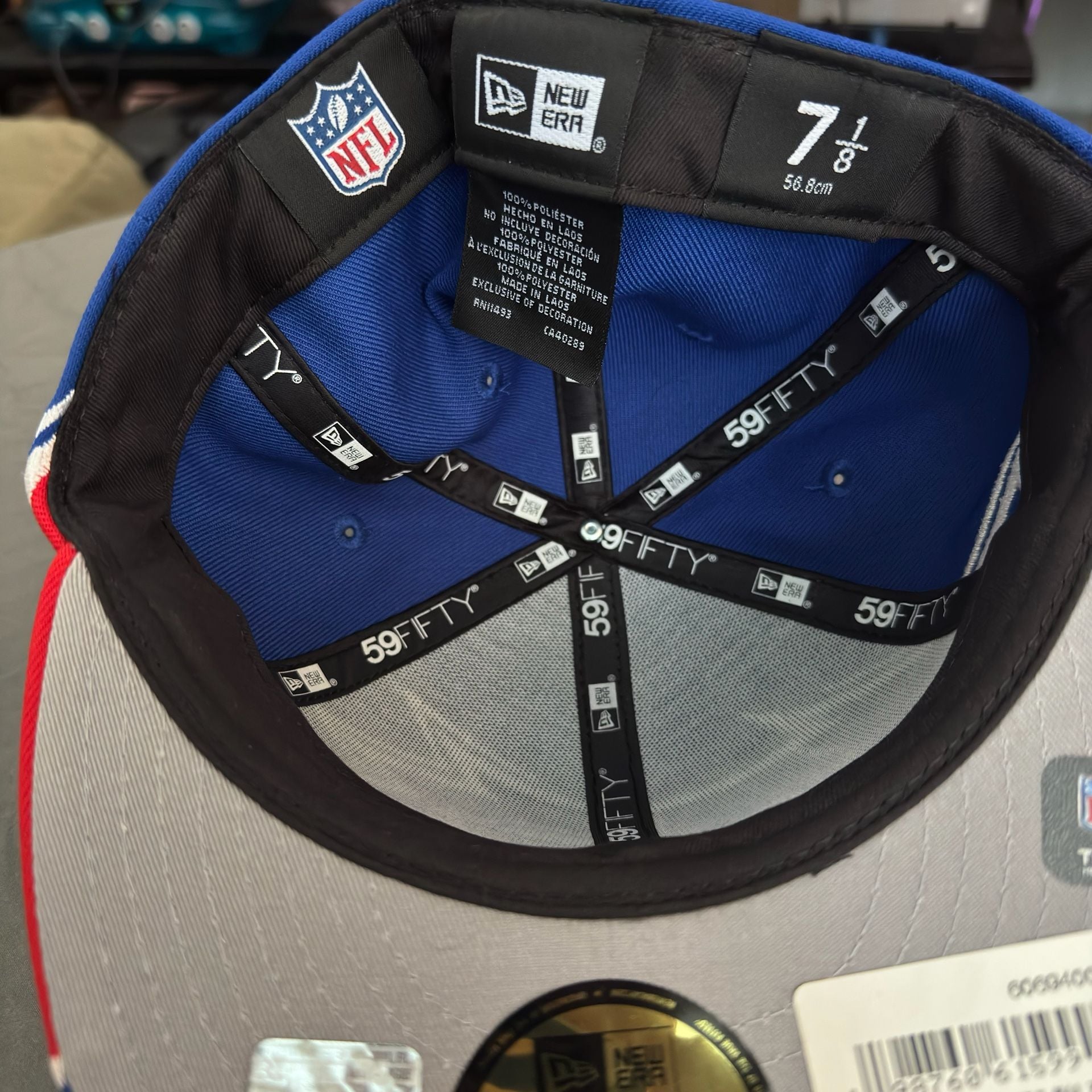 New Era Buffalo Bills Break 59FIFTY Fitted Hat Size 7 1/8 Royal Red 4