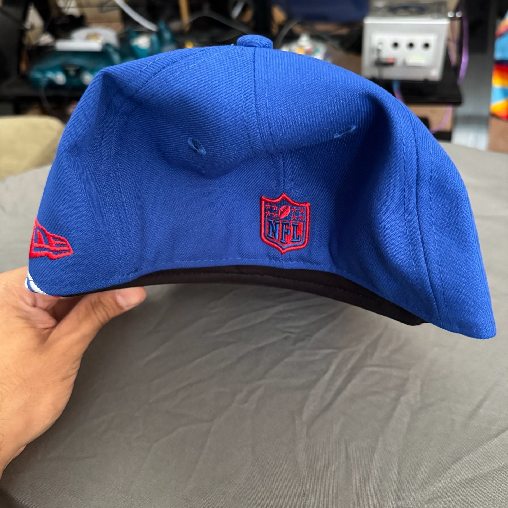 New Era Buffalo Bills Break 59FIFTY Fitted Hat Size 7 1/8 Royal Red 5