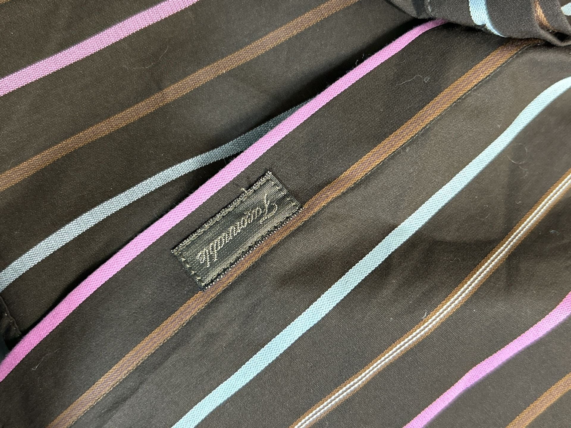 Faginable Brown Purple Striped Dress Shirt Size L New With Tags (324) 5