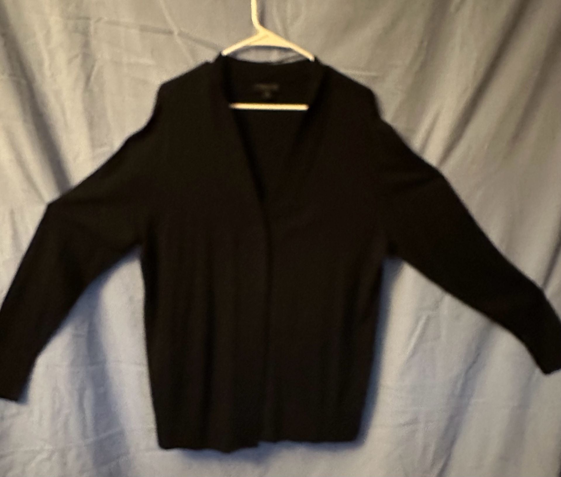Worthington Woman Open Front Cardigan, Size 1X, Black Sweater 2