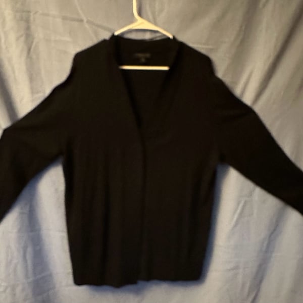 Worthington Woman Open Front Cardigan, Size 1X, Black Sweater