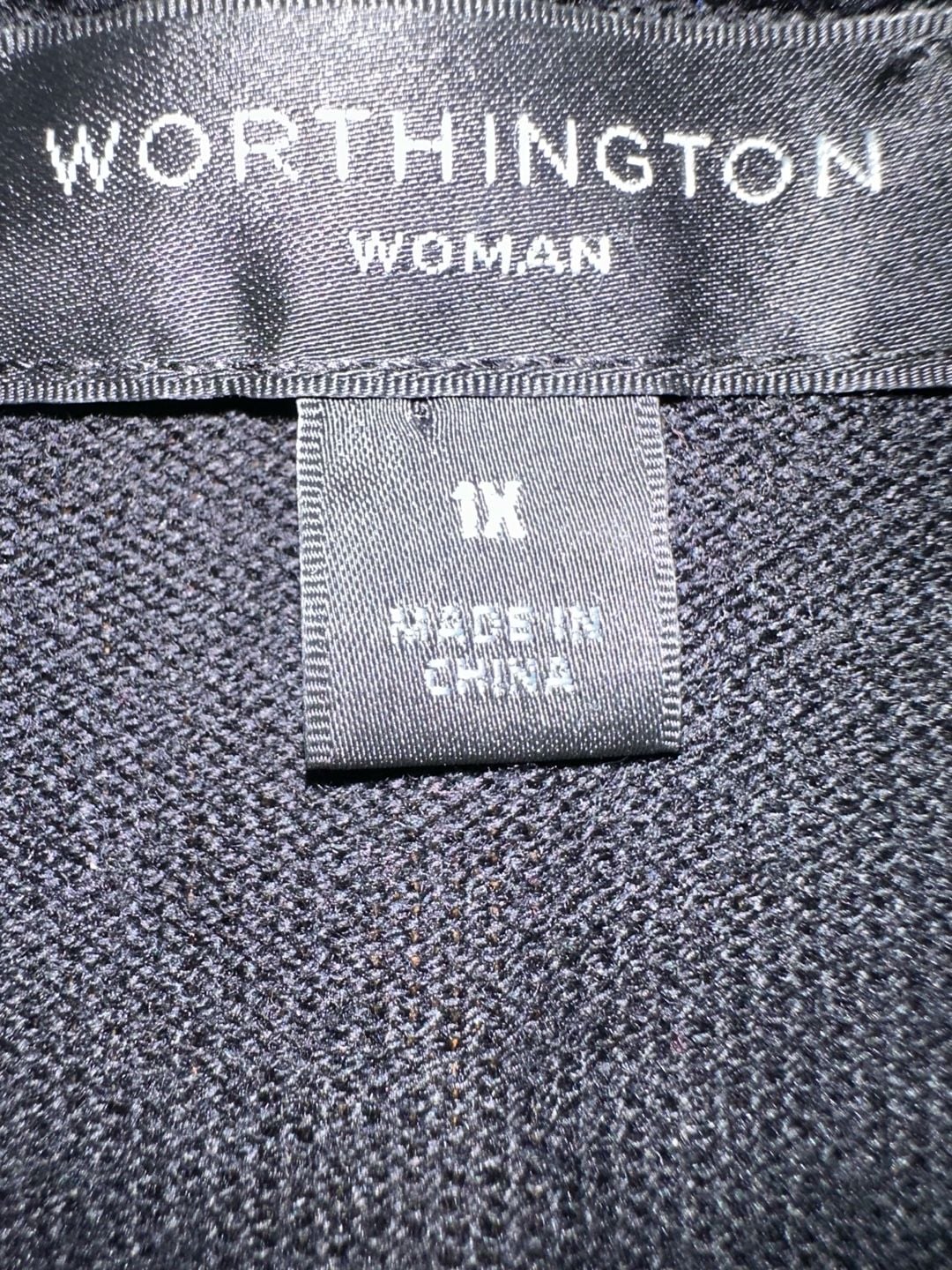 Worthington Woman Open Front Cardigan, Size 1X, Black Sweater 3