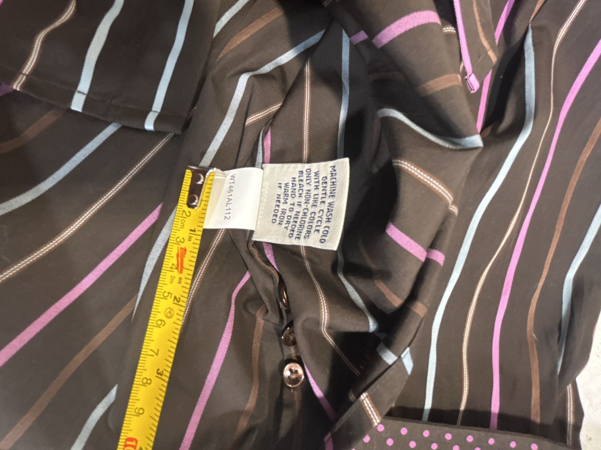 Faginable Brown Purple Striped Dress Shirt Size L New With Tags (324) 7