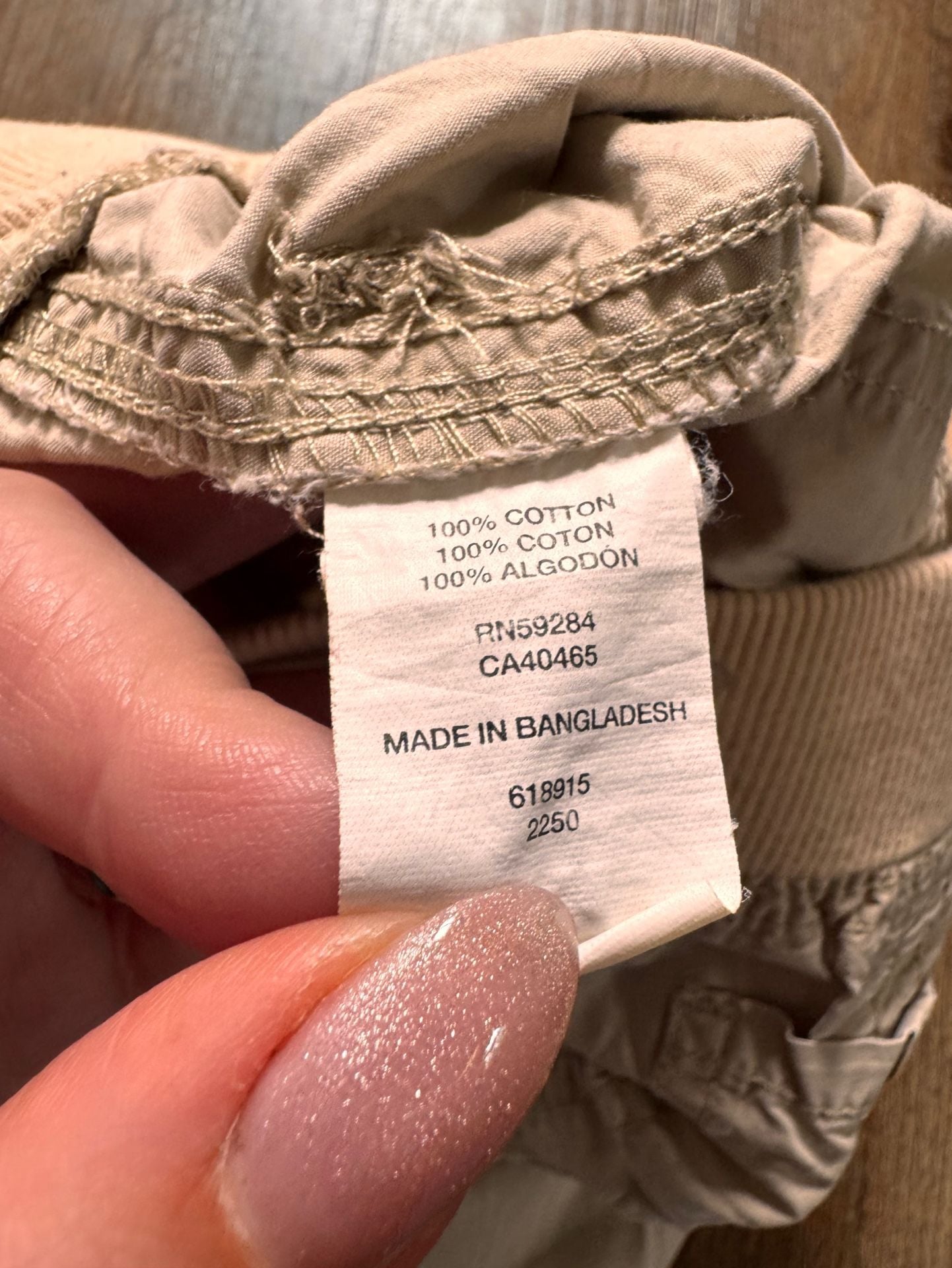 Y2K The Children's Place Pull On Cargo Capris Size 6X/7 Tan Cotton 6