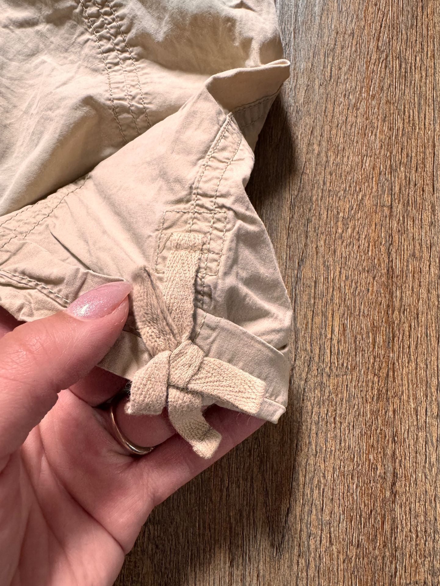 Y2K The Children's Place Pull On Cargo Capris Size 6X/7 Tan Cotton 3
