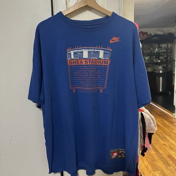 Nike Shea Stadium T-Shirt Blue Cooperstown Collection