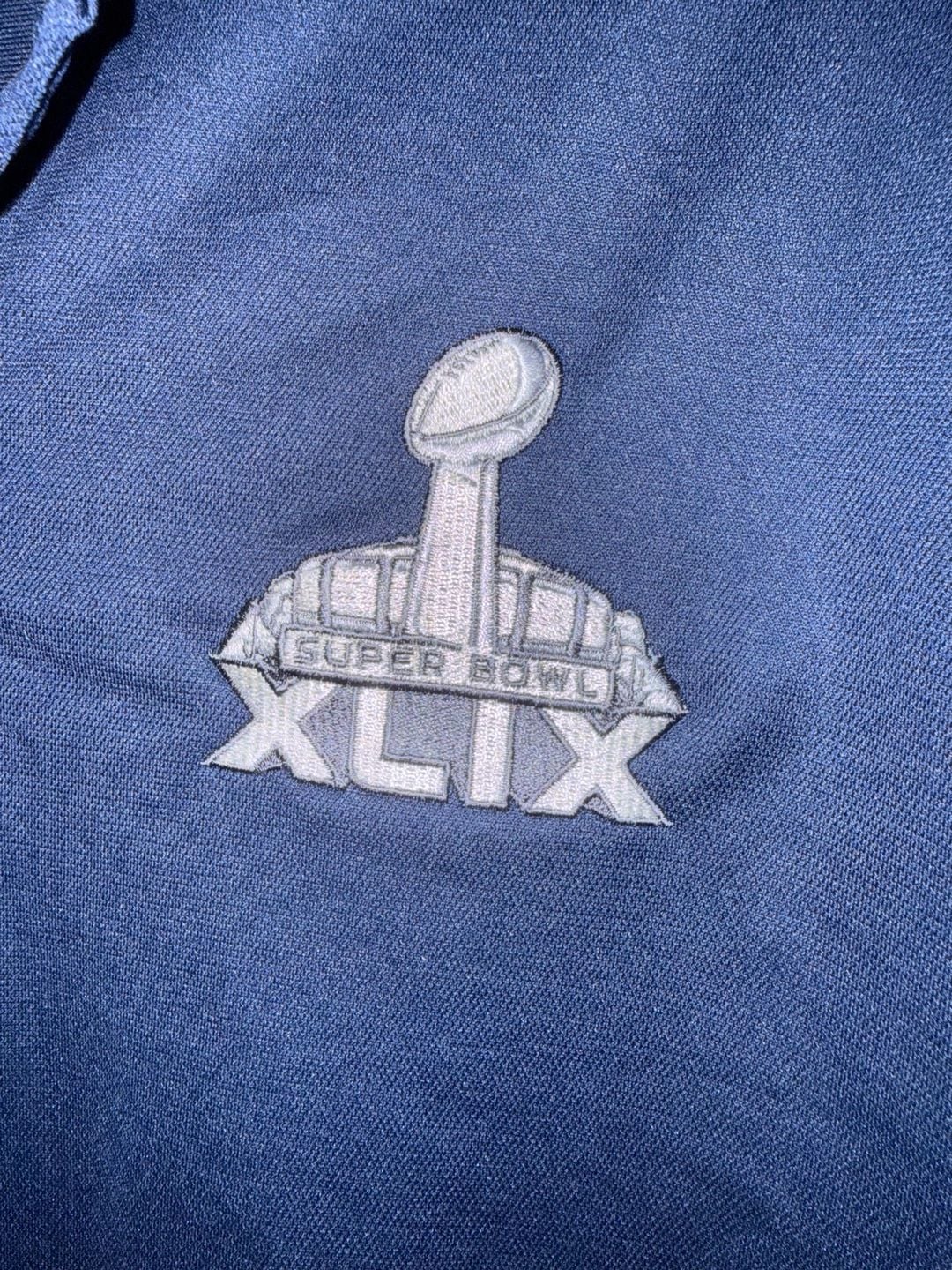 Nike Golf Super Bowl XLIX Polo Shirt Size L Blue Dri-Fit Pepsi 3