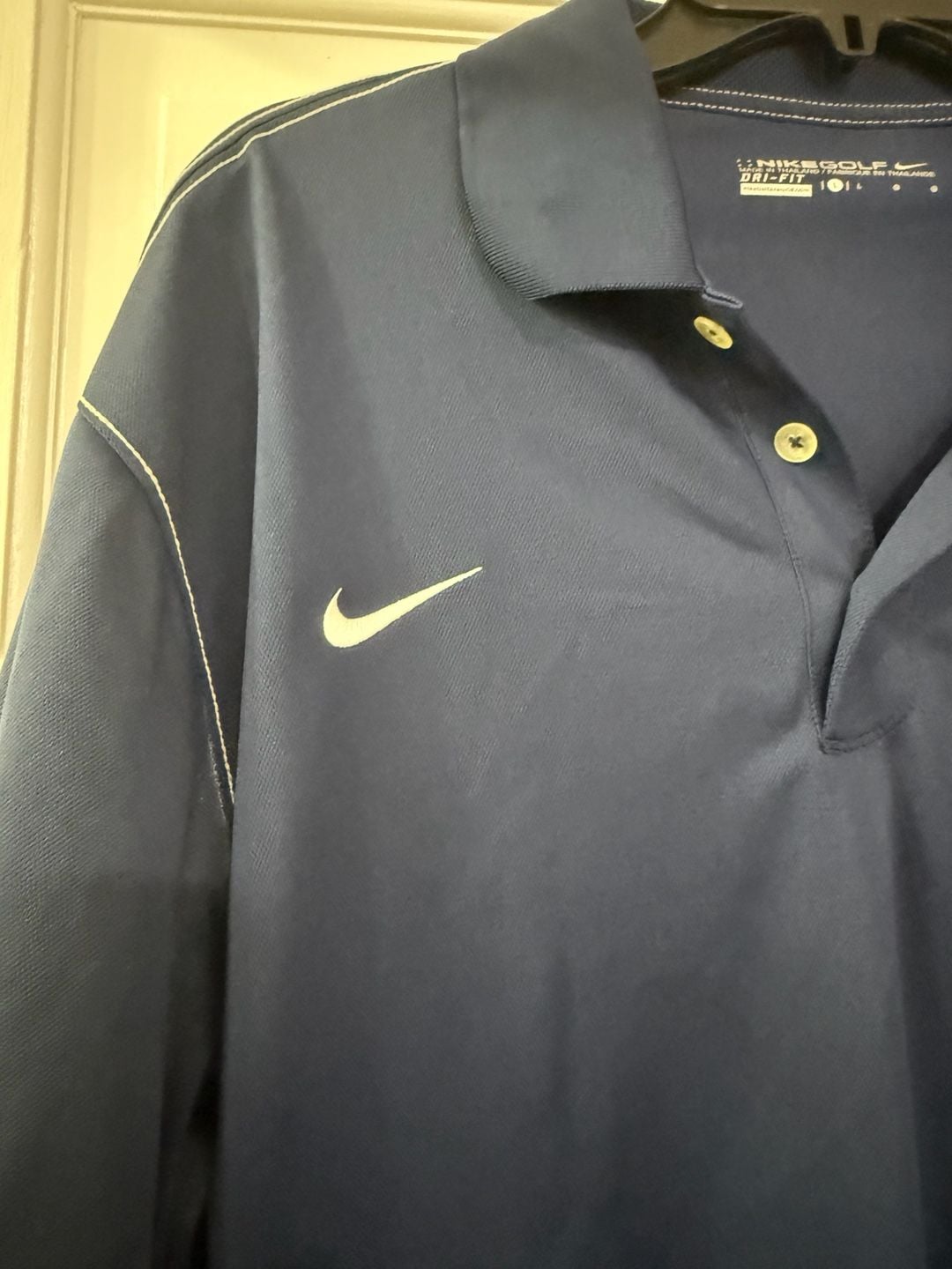 Nike Golf Super Bowl XLIX Polo Shirt Size L Blue Dri-Fit Pepsi 5